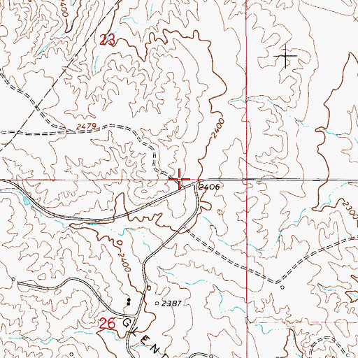 Topographic Map of 15N54E23DDCC01 Well, MT