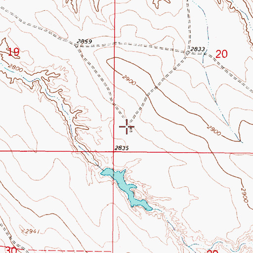 Topographic Map of 15N46E20CCCA01 Well, MT