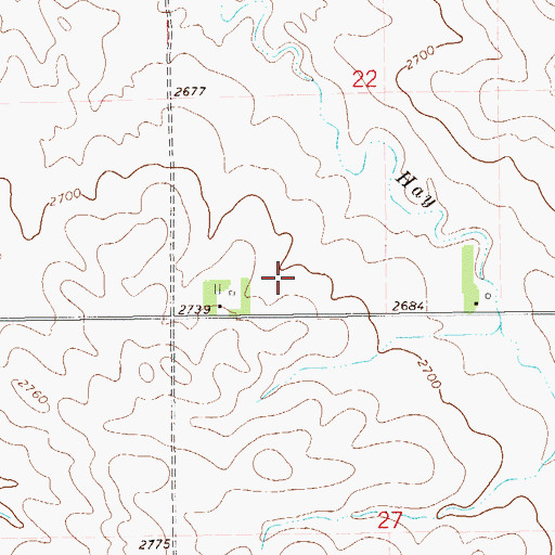 Topographic Map of 15N60E22CCCD01 Well, MT