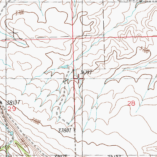 Topographic Map of 15N22E29ADA_01 Well, MT