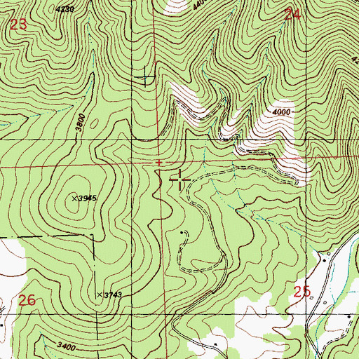 Topographic Map of 15N21W25BBBA01 Well, MT