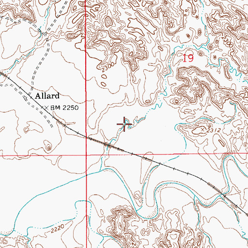 Topographic Map of 15N57E19CCAD01 Well, MT