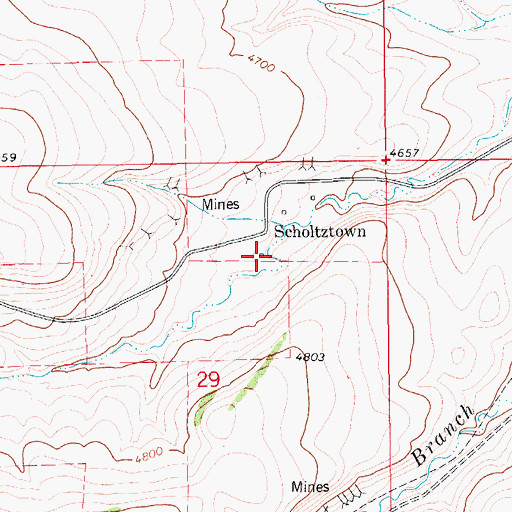 Topographic Map of 15N12E29ABDD01 Well, MT