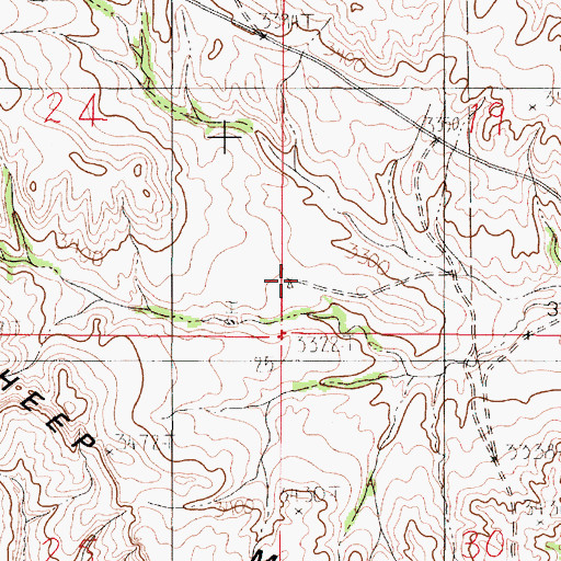 Topographic Map of 15N48E19CCCB01 Well, MT