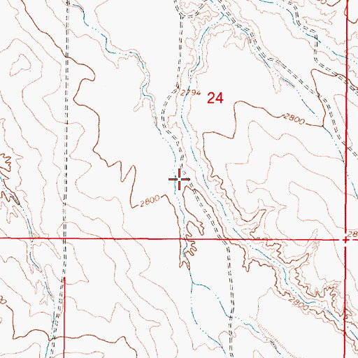 Topographic Map of 15N45E24CDAB01 Well, MT