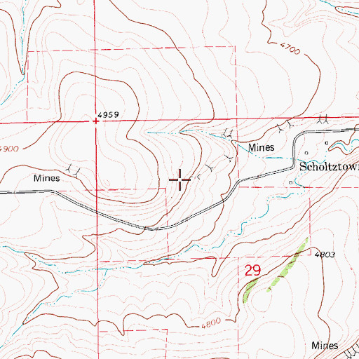 Topographic Map of 15N12E29BA__01 Well, MT