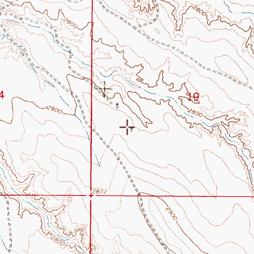 Topographic Map of 15N46E19CBDA01 Well, MT