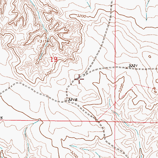 Topographic Map of 15N47E19DACB01 Well, MT