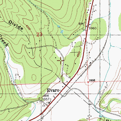 Topographic Map of 15N20W23DCAA01 Well, MT