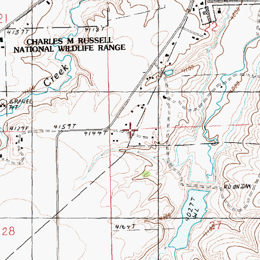 Topographic Map of 15N18E22CCC_01 Well, MT