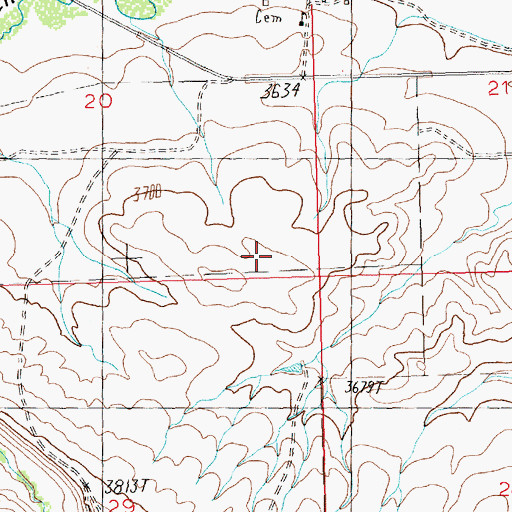 Topographic Map of 16N22E05DDB_01 Well, MT