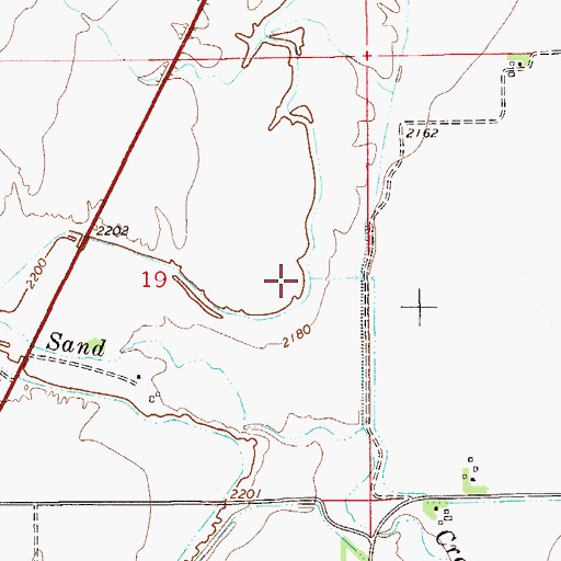 Topographic Map of 15N55E19DAA_01 Well, MT