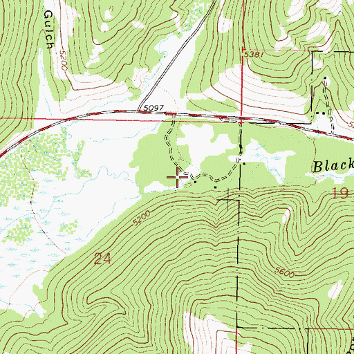 Topographic Map of 15N07W24AACD01 Well, MT