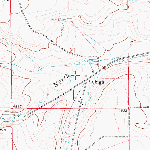 Topographic Map of 15N12E21DB__01 Well, MT