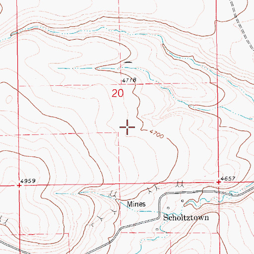 Topographic Map of 15N12E20DB__01 Spring, MT