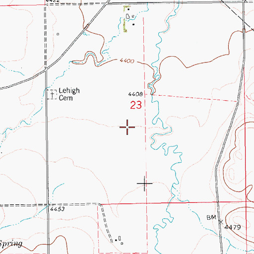 Topographic Map of 15N12E23____01 Well, MT