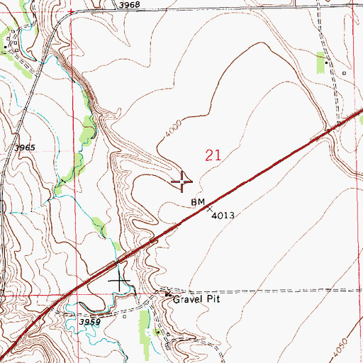 Topographic Map of 15N30E21CA__11 Well, MT