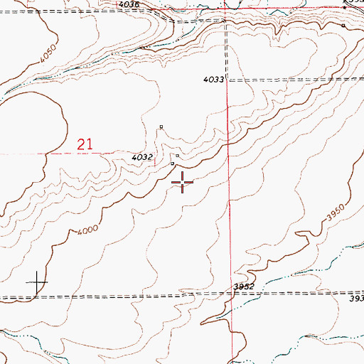 Topographic Map of 15N15E21DA__01 Well, MT