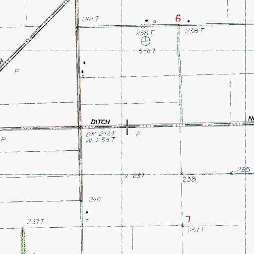 Topographic Map of Ditch Number 10, AR