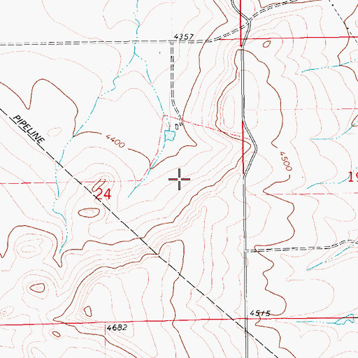Topographic Map of 15N12E24AD__01 Well, MT