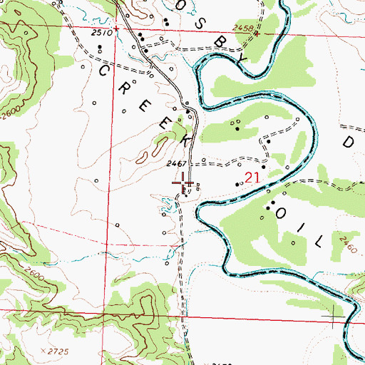 Topographic Map of 15N30E21BAC_01 Well, MT