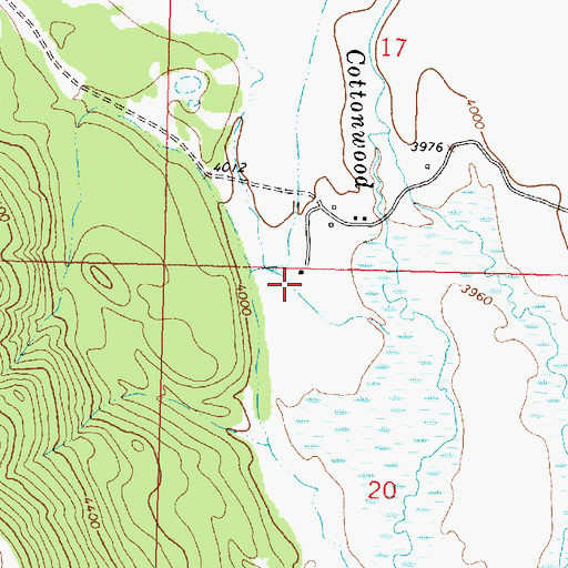 Topographic Map of 15N13W20BABB01 Well, MT