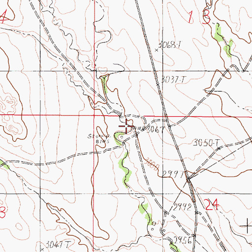 Topographic Map of 15N48E24BAB_01 Well, MT