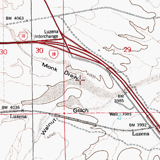 Topographic Map of Monk Draw, AZ