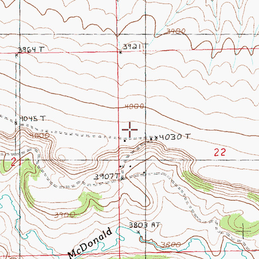 Topographic Map of 15N21E15BCC_01 Well, MT
