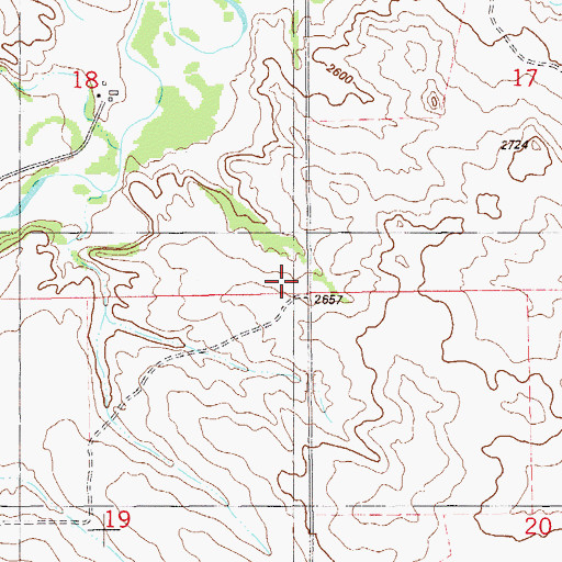 Topographic Map of 15N60E18DDDD01 Well, MT