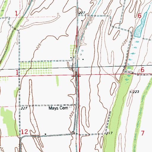 Topographic Map of Ditch Number 10, AR