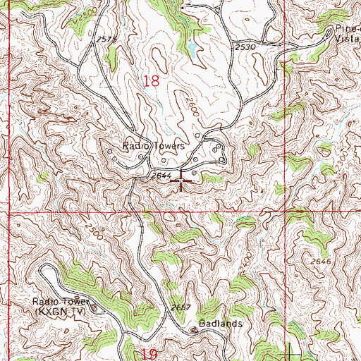 Topographic Map of 15N56E18ACAC01 Well, MT