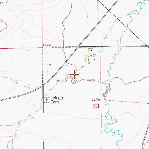 Topographic Map of 15N12E23BA__02 Well, MT