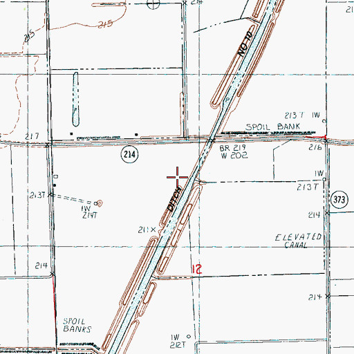 Topographic Map of Ditch Number 10, AR