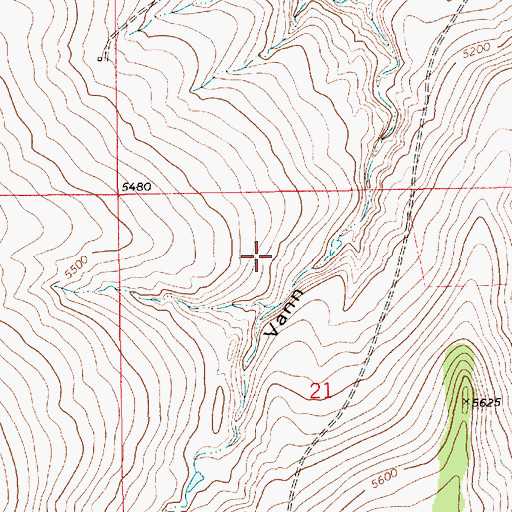 Topographic Map of 15N11E21BA__01 Spring, MT