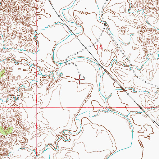 Topographic Map of 15N56E14CDBA01 Well, MT