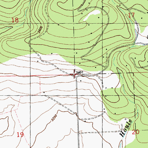 Topographic Map of 15N21W17CCCC01 Well, MT