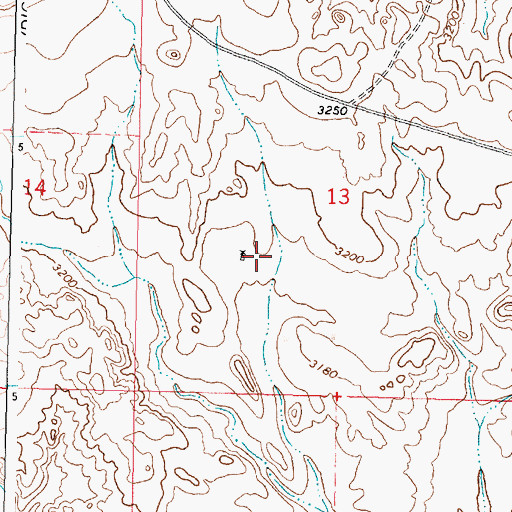 Topographic Map of 15N38E13CACB01 Well, MT