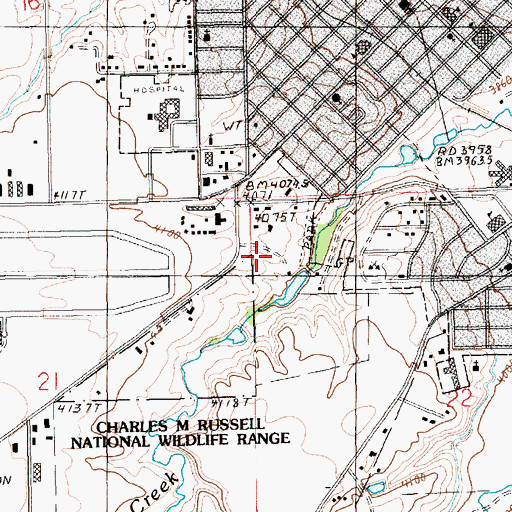 Topographic Map of 15N18E22BBBC01 Well, MT