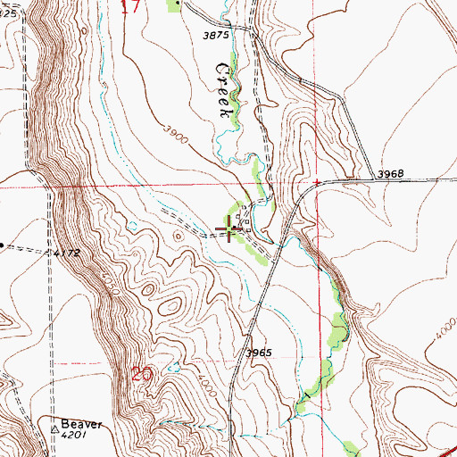 Topographic Map of 15N17E20AAC_01 Well, MT
