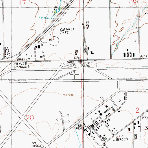 Topographic Map of 15N18E20AAAB01 Well, MT