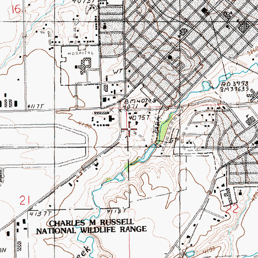 Topographic Map of 15N18E22BBBB01 Well, MT