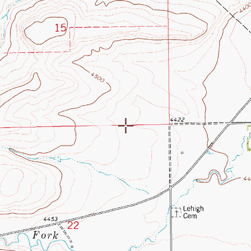 Topographic Map of 15N12E15DD__01 Well, MT