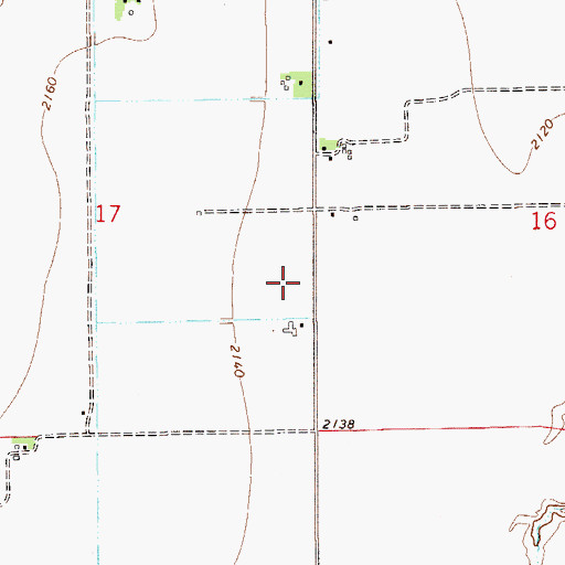 Topographic Map of 15N55E17DAA_05 Well, MT