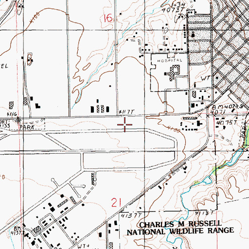 Topographic Map of 15N18E16DCCC01 Well, MT