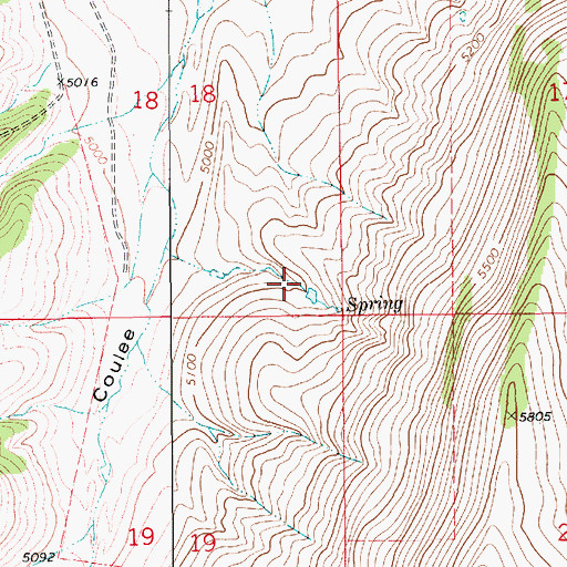 Topographic Map of 15N11E18DD__01 Well, MT