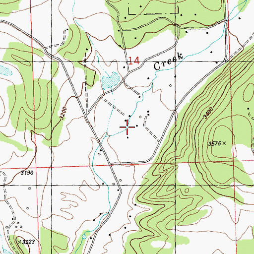 Topographic Map of 15N22W14DCBA01 Well, MT