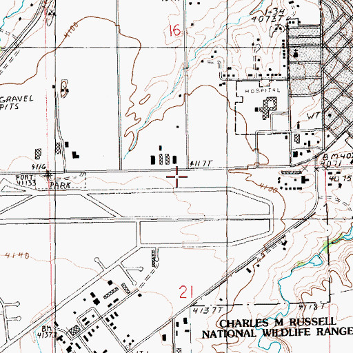 Topographic Map of 15N18E16CDD_01 Well, MT
