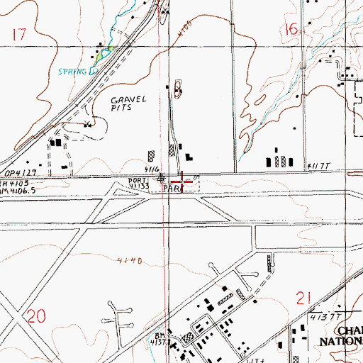 Topographic Map of 15N18E16CCC_01 Well, MT