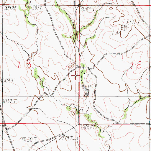 Topographic Map of 15N49E18CBC_01 Well, MT